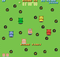 Psycho Pigs UXB (Sharp X68000) screenshot: Start of the game
