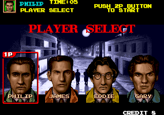 Dead Connection (Arcade) screenshot: Player Selection