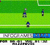 UEFA 2000 (Game Boy Color) screenshot: Throw in.