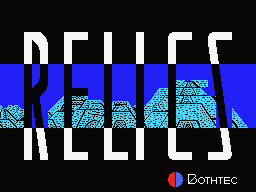 Relics (MSX) screenshot: Title screen.