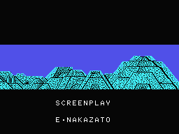 Relics (MSX) screenshot: Opening credits.