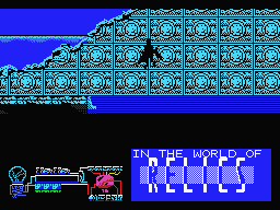 Relics (MSX) screenshot: Starting the game as a disembodied soul.