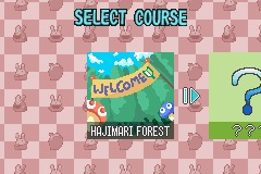 Puyo Pop (Game Boy Advance) screenshot: Select Course.