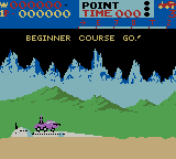 Midway presents Arcade Hits: Moon Patrol / Spy Hunter (Game Boy Color) screenshot: Moon Patrol: Lets go.