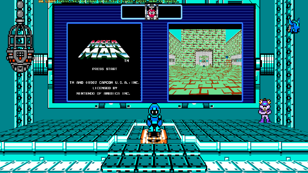 Mega Man 8-bit Deathmatch (Windows) screenshot: Stage selection