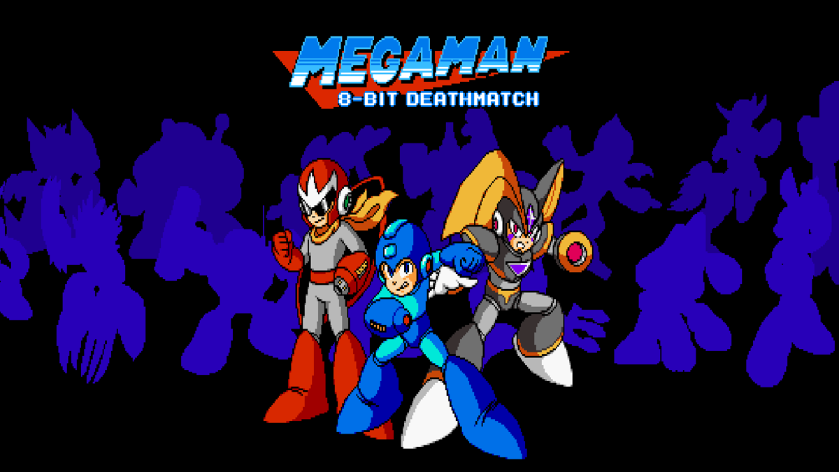 Mega Man 8-bit Deathmatch (Windows) screenshot: Title screen (version V5D)