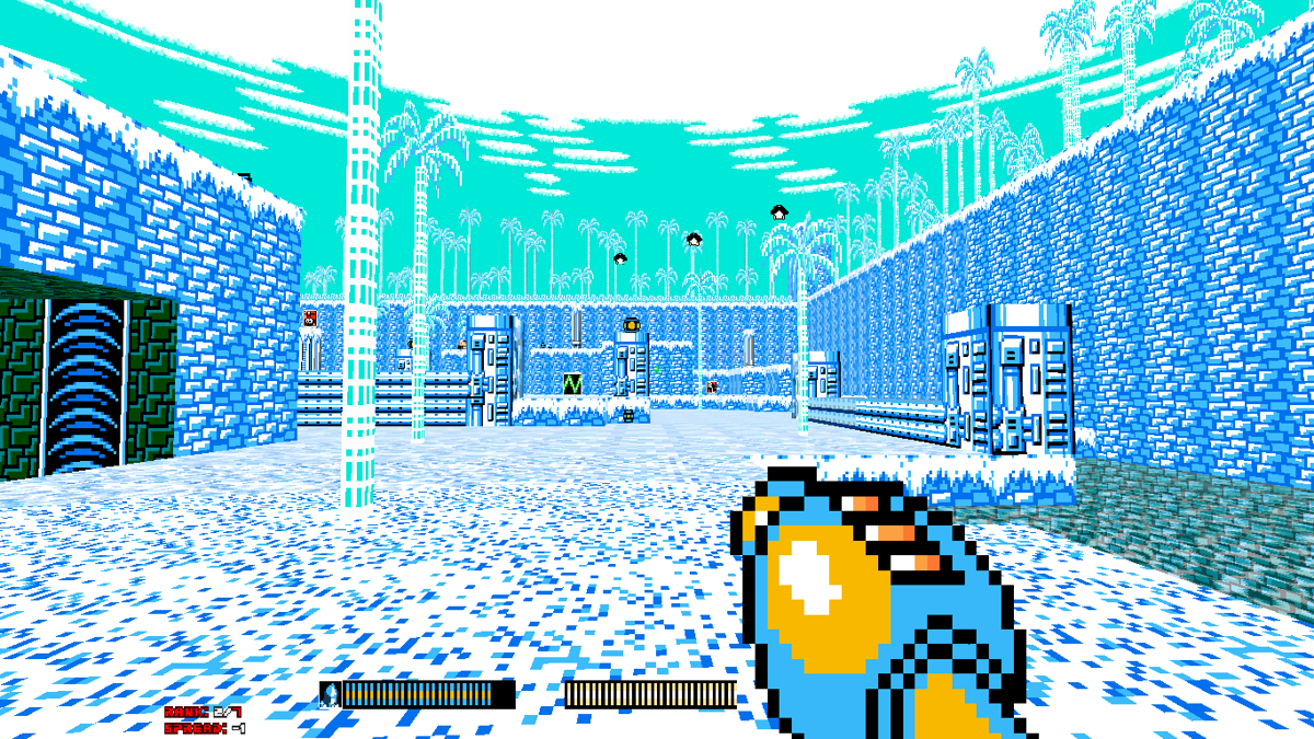 Mega Man 8-bit Deathmatch (Windows) screenshot: Ice Man's stage