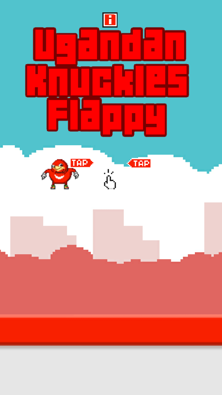 Flappy Uganda Knuckles (Android) screenshot: Title Screen