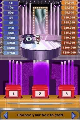 Deal or No Deal: The Official Nintendo DS Game (Nintendo DS) screenshot: Pick a box (UK version)