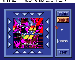 Roll On (Amiga) screenshot: Scrambling puzzle