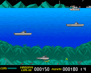 Operacja Wąż Morski (Amiga) screenshot: Red Cross ship is coming
