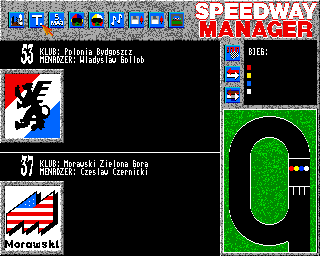 Speedway Manager (Amiga) screenshot: Current results