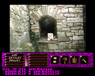 Skarb Templariuszy (Amiga) screenshot: Ticket
