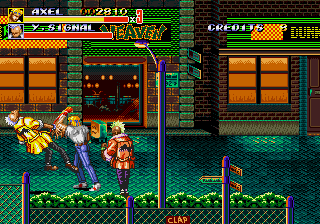 Streets of Rage 2 (Arcade) screenshot: Super punch sequence.