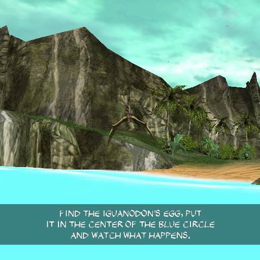 Disney's Dinosaur (PlayStation 2) screenshot: The start of the first part of the game which is effectively a tutorial.