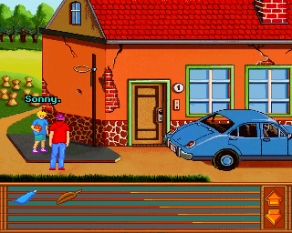 Teen Agent (Amiga) screenshot: Chat with Sonny