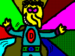 Ucieczka ze Spejs-Szipu (ZX Spectrum) screenshot: Mysterious overman