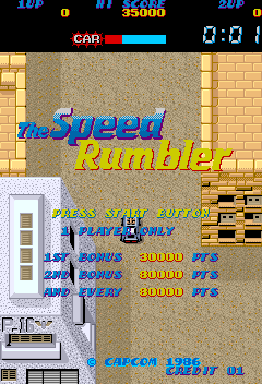 The Speed Rumbler (Arcade) screenshot: Title Screen.