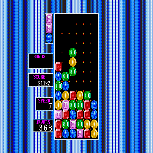 Columns (Sharp X68000) screenshot: Normal mode