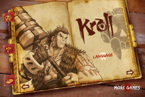 Kroll (iPhone) screenshot: Title screen