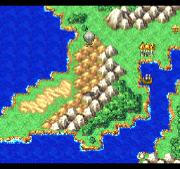 Dragon Quest IV: Michibikareshi Monotachi (PlayStation) screenshot: You have a balloon and a ship! Best Christmas ever!