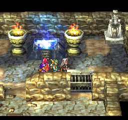 Dragon Quest IV: Michibikareshi Monotachi (PlayStation) screenshot: Such teleporters will bring you to another continent