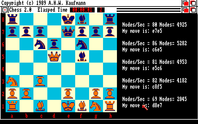 Chess 2.0 (Amiga) screenshot: Battling queens