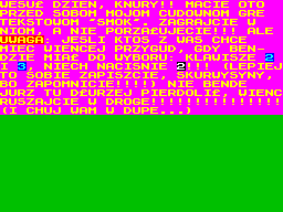 Smok (ZX Spectrum) screenshot: Game instructions