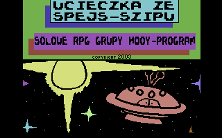 Ucieczka ze Spejs-Szipu (Commodore 64) screenshot: Title screen