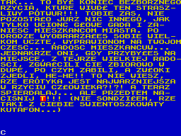 Smok (ZX Spectrum) screenshot: Looks like there is no happy ending after all...