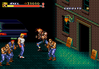 Streets of Rage 2 (Arcade) screenshot: Surrounded.