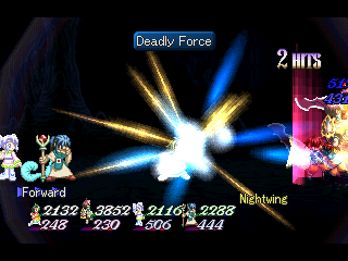 Tales of Destiny II (PlayStation) screenshot: We are nearing the final part of the game. My characters can unleash some serious attacks by now