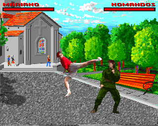 TaeKwonDo Master (Amiga) screenshot: High jump kick