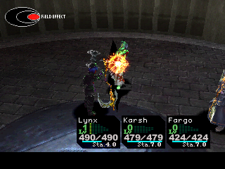 Chrono Cross (PlayStation) screenshot: No Japanese RPG is complete without a mid-game existential boss battle! Play the game and see what I mean