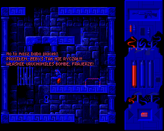 Lazarus (Amiga) screenshot: Auto destruction bomb - counting started