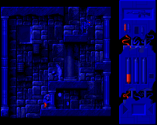 Lazarus (Amiga) screenshot: Stone gargoyle above