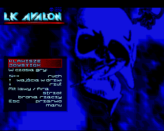 Astral (Amiga) screenshot: Options menu