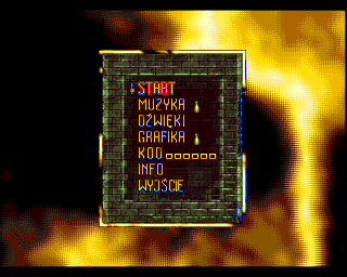 Astral (Amiga) screenshot: Main menu