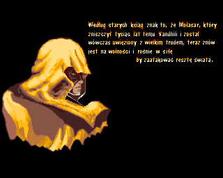 Astral (Amiga) screenshot: Molasar demon story