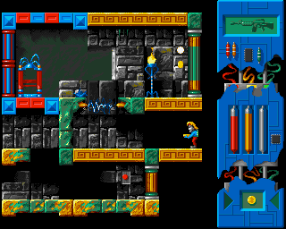 Lazarus (Amiga) screenshot: Teleport room, requires magnetic card to operate
