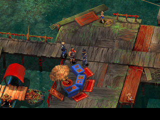 Chrono Cross (PlayStation) screenshot: Nice, relaxed, not too fancy town on the beach. Let's hang here for a while