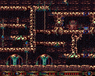 Astral (Amiga) screenshot: Two enemies climbing in my direction