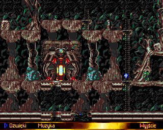 Astral (Amiga) screenshot: In game menu
