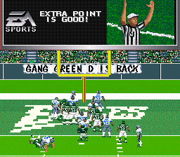 Madden NFL 97 (SNES) screenshot: Extra point good