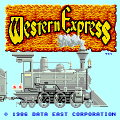 Express Raider (Arcade) screenshot: Title Screen (Japanese version)