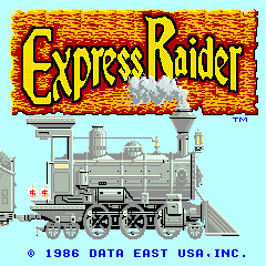 Express Raider (Arcade) screenshot: Title Screen (US Version)