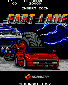 Fast Lane (Arcade) screenshot: Title Screen.