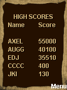 Astral Mobile (J2ME) screenshot: High Scores