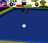 3D Pocket Pool (Game Boy Color) screenshot: Going to shoot the 8-ball