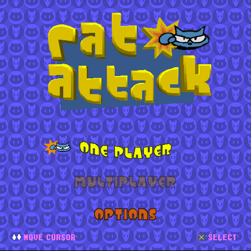 Rat Attack! (PlayStation) screenshot: The game's menu Demo version